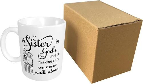 Miniatura 3 de Taza de café divertida de 11 onzas para regalar a la hermana, taza de té de cerámica para mujeres, regalo perfecto para el día de la madre, Navidad