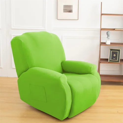 Miniatura 22 de LazyBoy - Funda para sillón reclinable, color liso, 4 piezas, fundas protectoras de muebles para sillón reclinable con bolsillo, funda para sofá