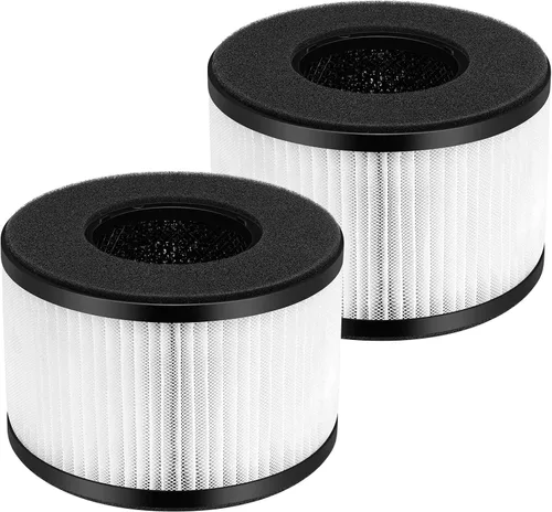 Paquete de 2 filtros de repuesto BS-03 para purificador de aire PARTU BS-03 Parte U, Parte X y Slevoo BS-03, filtración 3 en 1 con filtro HEPA,