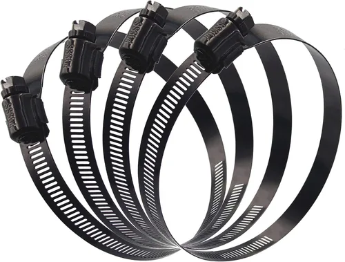 Miniatura 7 de ISPINNER 4 abrazaderas de manguera de engranaje helicoidal de acero inoxidable ajustable de 3 pulgadas con rango de tamaño de 2.047-2.992 in