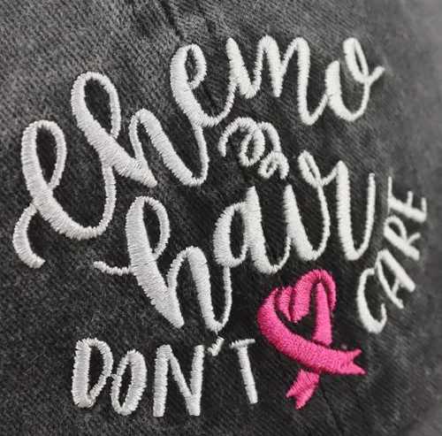 Miniatura 4 de Tbstlumd Chemo Hair Don't Care - Gorra de béisbol para mujer, divertida gorra de béisbol bordada ajustable de algodón rosa