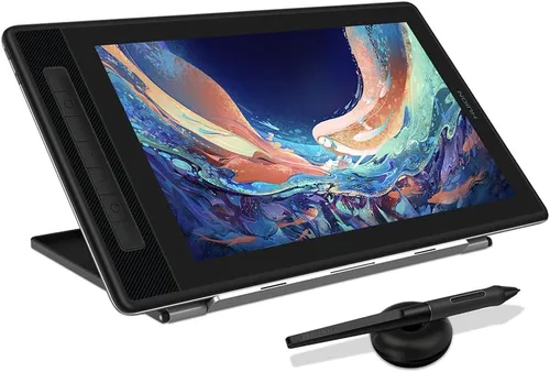 HUION Kamvas Pro 13 2.5K QHD+ Tableta de dibujo portátil con pantalla | 13.3 pulgadas, laminado completo QLED, 99% Adobe RGB, lápiz capacitivo PW517