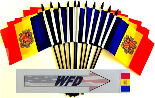 Miniatura 97 de World Flags Direct Banderas en miniatura de poliéster de Afganistán, paquete de 12, decoración de mesa de fiesta, desfiles, 4 x 6 pulgadas, verde