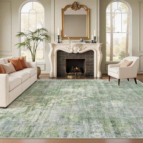 Miniatura 181 de Alfombra de pasillo Soalmost 2'6" x 10' lavable, alfombra antideslizante para cocina, baño, lavandería, alfombras vintage ultra delgadas para Beige