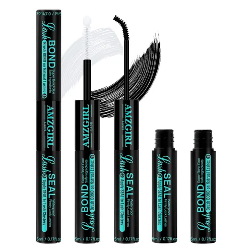 Miniatura 11 de Pegamento y Sellado de Pestañas AMZGIRL LASH - Pegamento para racimos de pestañas con varita de rímel, 10 ml, larga duración 72 horas, pegamento