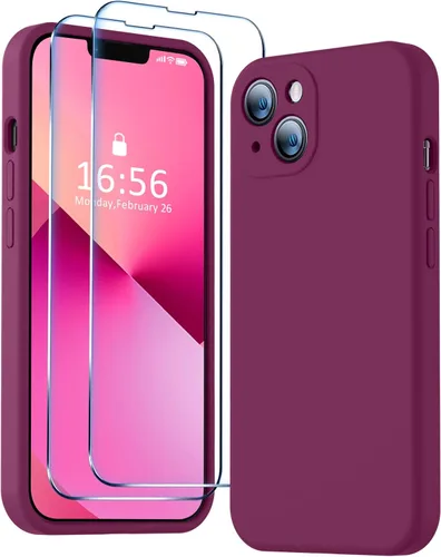 Miniatura 48 de BossKiss Funda compatible con iPhone 13 Pro, silicona de alta calidad mejorada [protección de cámara] [2 protectores de pantalla]