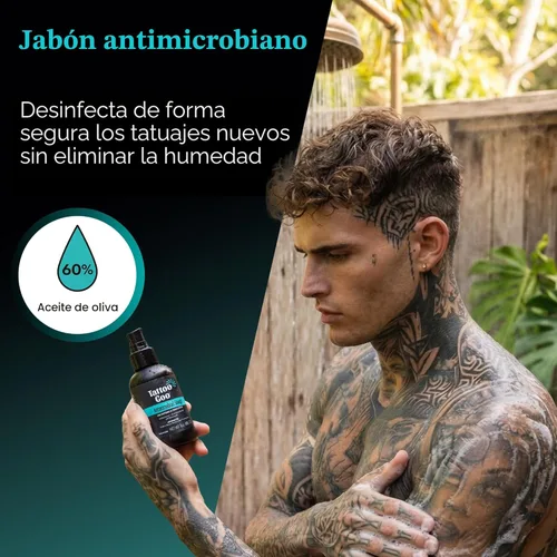 Miniatura 4 de Tattoo Goo El kit de cuidado posterior incluye jabón antimicrobiano, bálsamo y loción, cuidado del tatuaje para mejorar el color + curación rápida