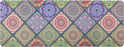 Miniatura 9 de QIYI Tapetes de cocina bohemios antifatiga, 2 piezas acolchadas, impermeables, cómodas, accesorios de cocina, decoración de interiores con mandala