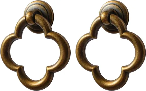Miniatura 8 de Pomos de Armario Pomos de Gabinete Tiradores de Cajón, Pomos de Aleación de Zinc Negro para Tocador, Pomos de Armario para Cocina, Baño (Estilo F-2)