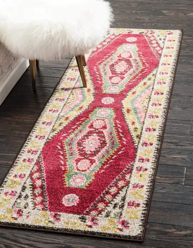 Miniatura 12 de Unique Loom Sedona Collection Southwestern, geométrico, borde, sobreteñido, moderno, tribal, alfombra abstracta de 5 x 8 pies, multicolor y beige