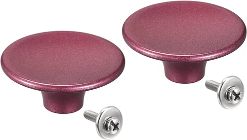 MECCANIXITY Pomo universal para tapa de olla, perilla de repuesto de acero inoxidable, 2.126 x 0.906 in, color rojo, para cubierta de olla de