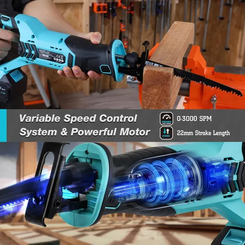 Miniatura 5 de DURATECH Sierra recíproca inalámbrica