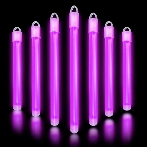 Miniatura 11 de Glow Fever Palitos que brillan en la oscuridad – 100 unidades de barras brillantes de 6 pulgadas pack de fiesta a granel con tapas de extremo