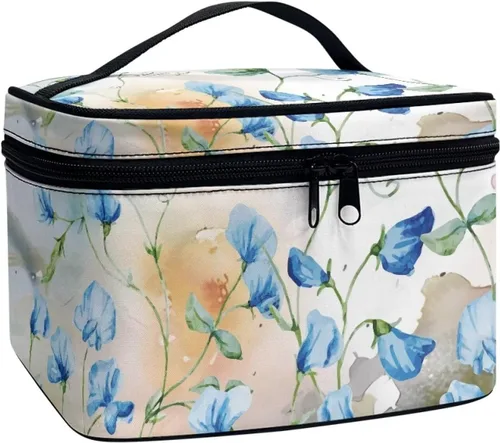 Miniatura 14 de Flashideas Bolsa de maquillaje para cosméticos Almacenamiento vertical Bolsa de maquillaje de viaje de gran capacidad, Caballo Azteca 1