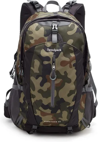 Miniatura 3 de SPEEDPARK Mochila de Senderismo 40L Impermeable Mochila de Día de Senderismo con Cubierta para Lluvia, Mochilas de Viaje de Trekking al Aire Libre