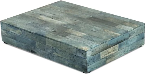 Miniatura 8 de Handicrafts Home Organizador para joyas y caja de almacenamiento, cajas decorativas para mujer y chicas, para envoltura, estampado de cheurón blanco