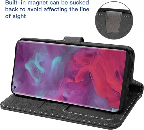 Miniatura 4 de Asuwish Funda compatible con Motorola Moto Edge 5G 2020 y protector de pantalla de vidrio templado, soporte para tarjetas de crédito, soporte