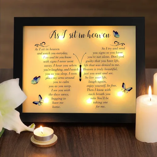 Miniatura 8 de Caja de sombra LED para regalos conmemorativos, regalo de condolencias en memoria de un ser querido, regalo de recuerdo por pérdida de madre, padre