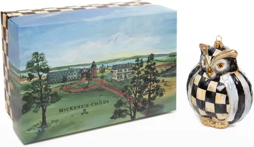 Miniatura 2 de MacKenzie-Childs Adorno de cristal - Búho cortesano