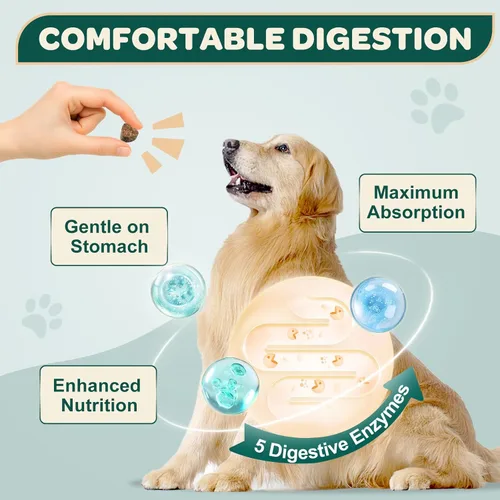 Miniatura 5 de Glucosamina para perros, suplemento de cadera y articulaciones para perros con condroitina, MSM, cúrcuma, omega-3 y calcio, la glucosamina