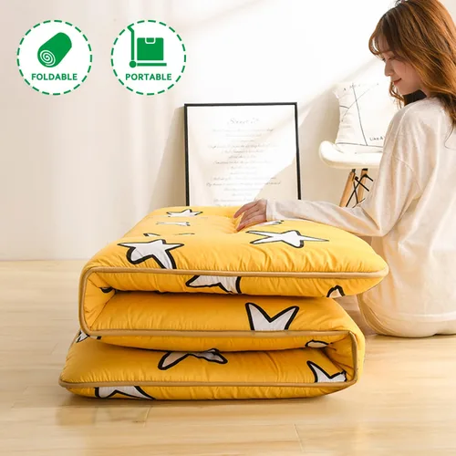 Miniatura 5 de Colchón enrollable de estilo japonés, colchón de futón grueso doble plegable, almohadilla para dormir individual/doble para dormitorio, colchón