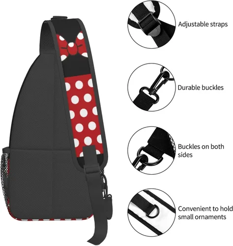 Miniatura 5 de Red Spider Pecho Sling Bag Casual Para Mujeres y Hombres Crossbody Sling Mochila Bandolera Bolsa De Hombro Para Viajes Senderismo Gimnasio