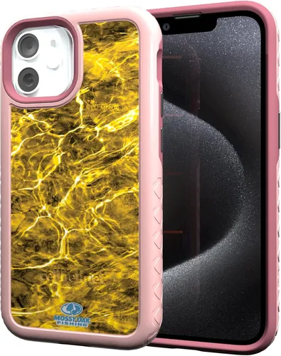 Miniatura 111 de cellhelmet Mossy Oak Agua Yellowfin Funda de doble capa en gris diseñada para iPhone 13 Mini a prueba de golpes y caídas, duradera, como se ve