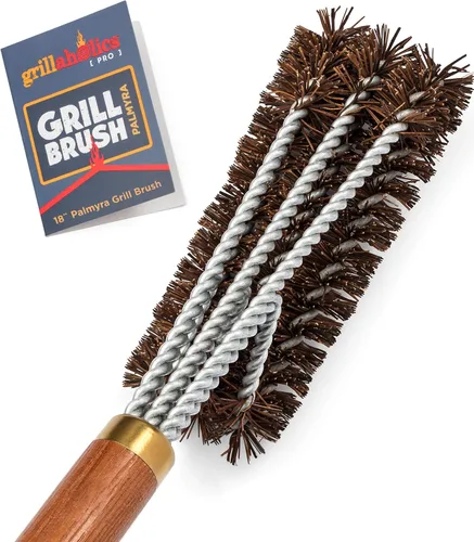 Miniatura 10 de Cepillo de parrilla Grillaholics para parrilla al aire libre - Cepillo de barbacoa seguro sin cerdas con raspador incorporado – El accesorio