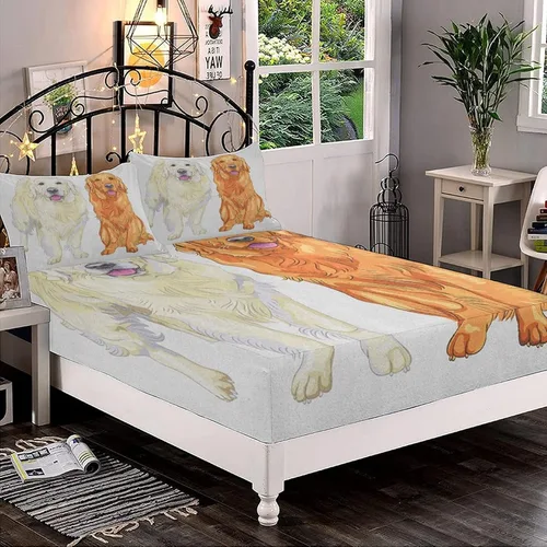Miniatura 17 de XISUNYA Juego de sábanas decorativas tamaño Queen, juego de sábanas bajeras y 2 fundas de almohada con bolsillos profundos de Halloween