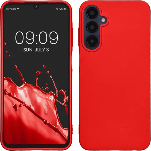 Miniatura 183 de kwmobile Funda compatible con Samsung Galaxy A23 4G / 5G - Funda de silicona TPU metálica suave y delgada - Rojo oscuro metálico