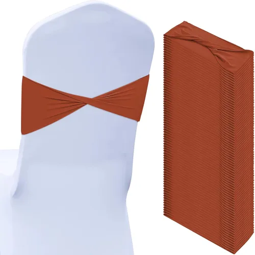 Miniatura 23 de Kinlop 50 Piezas Bandas de Spandex para Sillas Lazos Bandas para Sillas Bandas Deslizantes para Fundas Bandas Elásticas Lazos Sin Hebilla
