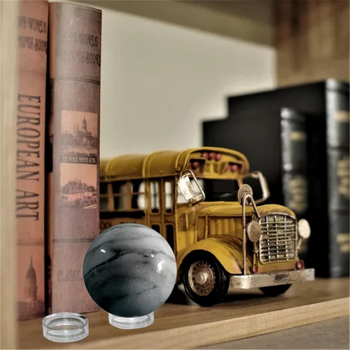 Miniatura 8 de Paquete de 48 soportes de exhibición de béisbol, soporte para esferas, anillo de béisbol transparente, soporte de esfera, soporte de exhibición