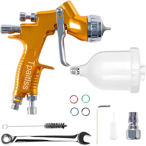 Kit de pistola pulverizadora de pintura para carrocería automotriz hvlp, pistola pulverizadora de aire para pintura de autos, kit de pintura por