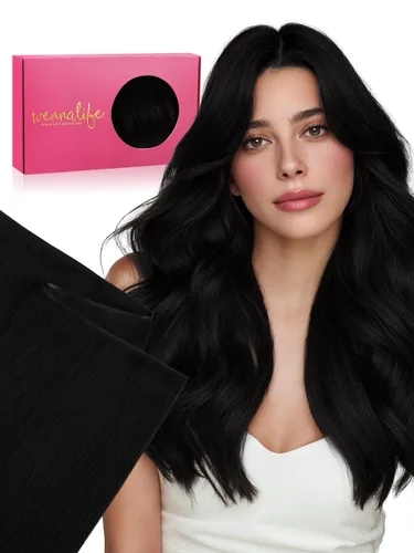 Miniatura 55 de WENNALIFE Extensiones de cabello humano real, 20 pulgadas, 3.53 onzas, color marrón chocolate, trama, cabello Remy atado a mano, extensiones