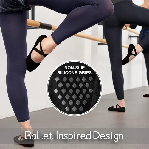 Miniatura 4 de Diu Life Calcetines de yoga con agarre para mujer, antideslizantes, pilates, entrenamiento, barra pura, ballet, danza, hospital