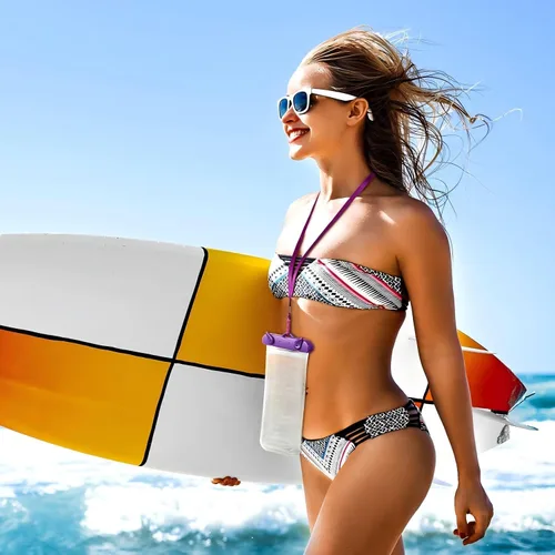 Miniatura 6 de Weewooday Funda impermeable para teléfono celular Ipx8, impermeable, hasta 6.9 pulgadas, para regalos de crucero, playa, piscina, fiesta, natación