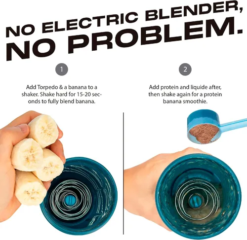 Miniatura 6 de HydraCup Power Shaker con batidor pesado, 28 onzas, mezcla más rápida, requiere menos agitación, batidos de proteínas sin grumos, taza agitadora