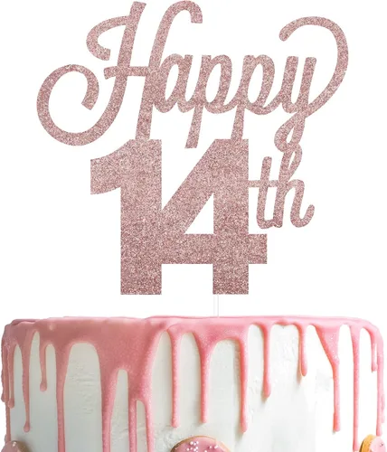 Miniatura 107 de LINGTEER - Decoración para pastel con texto "Happy Birthday 100", color negro