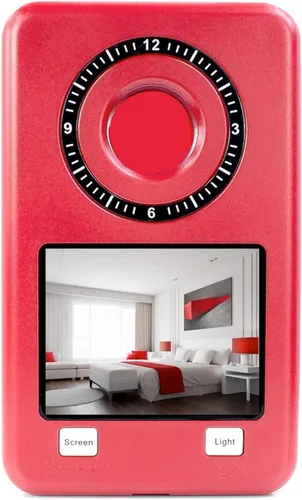 Mic-Lock Camera Finder Pro - Detector de cámara oculta antiespía con infrarrojos (IR) - Asegura tu espacio (rojo)