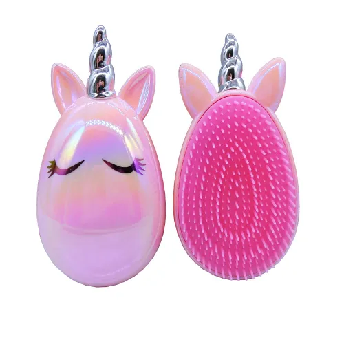 Miniatura 7 de Artkingdome - Cepillo de pelo de unicornio para secar en húmedo, cepillo desenredante antiestático, suave masaje para mujeres, cepillos de pelo