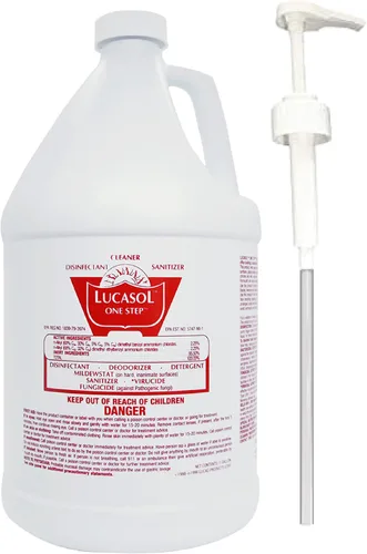 Miniatura 8 de Lucasol Desinfectante One Step, desinfectante de 32 onzas líquidas y botella de spray recargable vacía de 24 onzas. Spray desinfectante limpiador