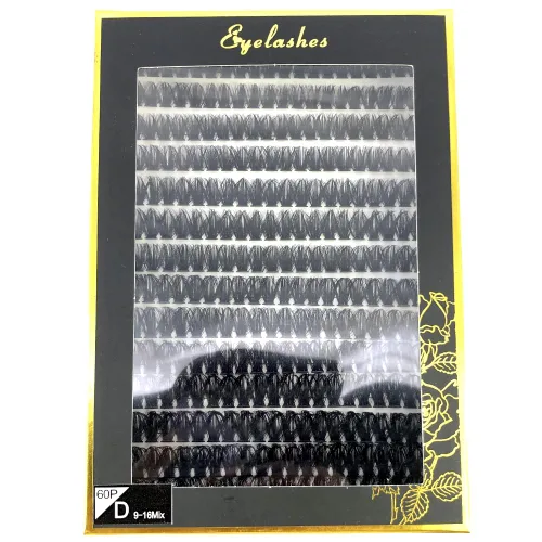 Miniatura 7 de 30D/40D/50D/60D/80D Pestañas de visón 280 Paquetes Extensión de pestañas naturales 3D Rusia Volumen Individual Pestañas en racimo Maquillaje