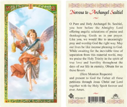 Miniatura 8 de Tarjetas de oración católicas laminadas de siete arcángeles para intervención y orientación, Michael Gabriel Raphael Uriel Barachiel Jhudiel