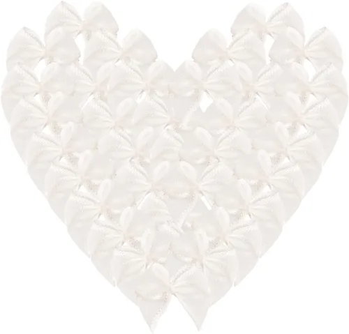 Miniatura 34 de Micomon 50 piezas mini lazos de cinta de satén de 1.6 pulgadas para manualidades, pequeños lazos verdes para decoración navideña embellecimiento