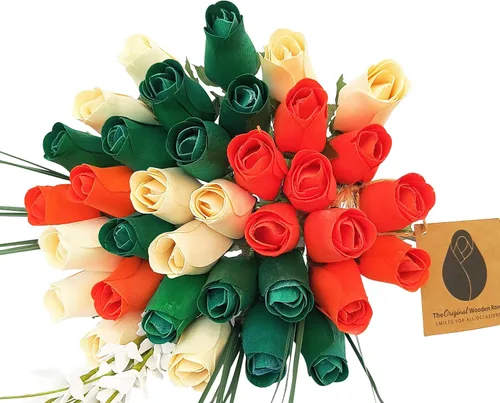Miniatura 11 de Ramos originales de rosas de madera en 1, 2, o 3 docenas Día de San Patricio