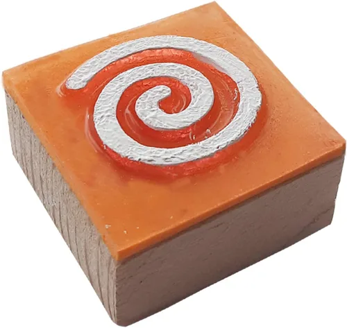 Miniatura 2 de Royal Kraft Sello de goma de madera espiral - Impresión de bloques de bricolaje en papel, tela, henna Rtag020