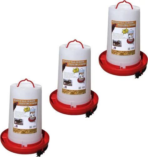 Miniatura 12 de Farm Innovators - Paquete de 2 bebederos térmicos para pollo, cubo para bebedero para aves de corral, 2 galones