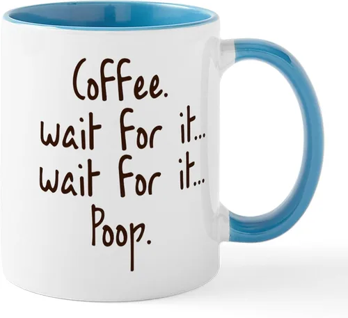 Miniatura 56 de CafePress Time To Poop Mugs Taza de café de cerámica de 11 oz (11.0 fl oz)