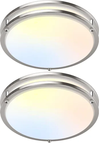 Miniatura 20 de Luces de Techo LED de 12 Pulgadas 36W, 2700K/3000K/4000K/5000K/6500K Ajustables de Montaje Empotrado, 3200LM Súper Brillantes Regulables Accesorio