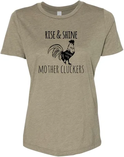 Miniatura 22 de Cute Women's Screen Printed Crew Neck Tee, Shirts With Sayings, Dusty Blue or Olive